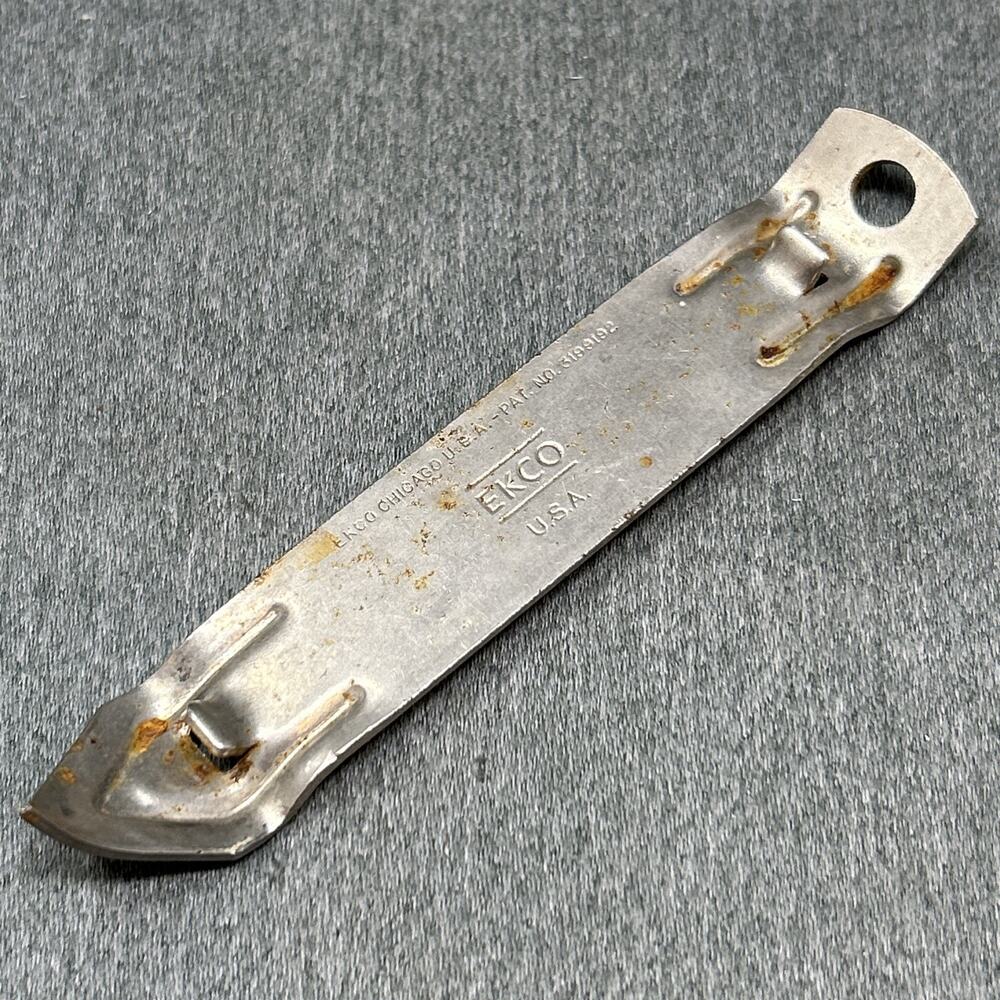 Vintage EKCO Can Opener Bottle Piercer Stainless Steel Made in USA 4" Tool